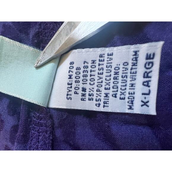 Toppy Easy Fit Purple Semi Sheer Animal Print Tshirt With Bedazzled Hawaii 0 - Picture 3 of 5